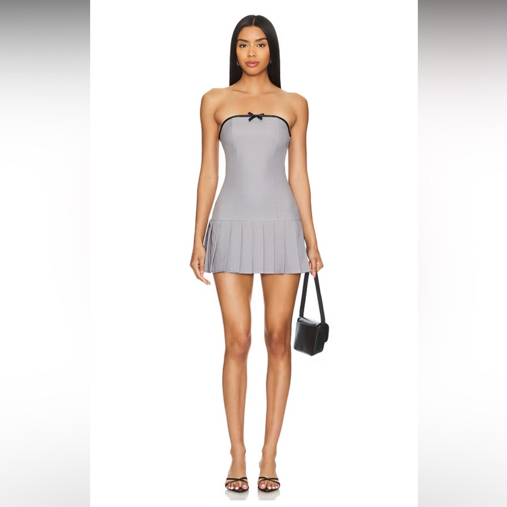 More To Come Melany Mini Dress Gray Size S NWT